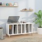 vidaXL Mueble para discos madera contrachapada blanco 100x38x48 cm vidaXL Mueble para discos madera contrachapada blanco 100x38x48 cm