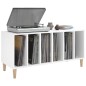 vidaXL Mueble para discos madera contrachapada blanco 100x38x48 cm vidaXL Mueble para discos madera contrachapada blanco 100x38x48 cm