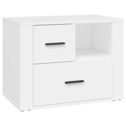 vidaXL Mesita de noche madera contrachapada blanco 60x36x45 cm
