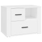 vidaXL Mesita de noche madera contrachapada blanco 60x36x45 cm vidaXL Mesita de noche madera contrachapada blanco 60x36x45 cm