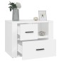 vidaXL Mesita de noche madera contrachapada blanco 60x36x45 cm vidaXL Mesita de noche madera contrachapada blanco 60x36x45 cm