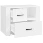 vidaXL Mesita de noche madera contrachapada blanco 60x36x45 cm vidaXL Mesita de noche madera contrachapada blanco 60x36x45 cm