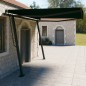 vidaXL Toldo retráctil manual con postes gris antracita 4x3 cm vidaXL Toldo retráctil manual con postes gris antracita 4x3 cm