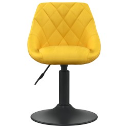 vidaXL Silla de comedor de terciopelo amarillo mostaza
