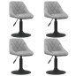 vidaXL Sillas de comedor giratorias 4 unidades terciopelo gris claro vidaXL Sillas de comedor giratorias 4 unidades terciopelo gris claro