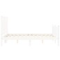 vidaXL Estructura de cama con cabecero madera maciza blanco 140x200 cm vidaXL Estructura de cama con cabecero madera maciza blanco 140x200 cm
