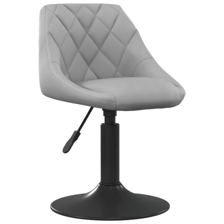 vidaXL Sillas de comedor giratorias 4 unidades terciopelo gris claro
