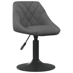 vidaXL Sillas de comedor giratorias 6 unidades terciopelo gris oscuro