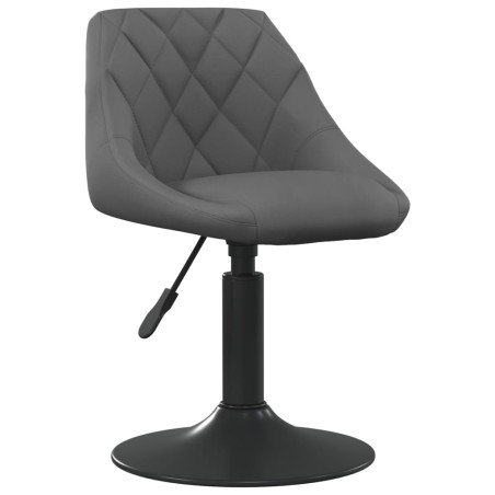 vidaXL Sillas de comedor giratorias 6 unidades terciopelo gris oscuro