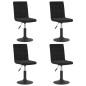 vidaXL Sillas de comedor giratorias 4 unidades terciopelo negro vidaXL Sillas de comedor giratorias 4 unidades terciopelo negro
