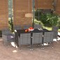 vidaXL Set de muebles jardín 9 pzas con cojines ratán sintético gris vidaXL Set de muebles jardín 9 pzas con cojines ratán sintético gris