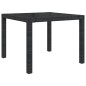 vidaXL Set de comedor de jardín 3 pzas y cojines ratán sintético negro vidaXL Set de comedor de jardín 3 pzas y cojines ratán sintético negro