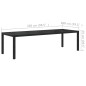 vidaXL Set comedor de jardín 9 piezas y cojines ratán sintético negro