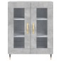 vidaXL Aparador alto madera contrachapada gris hormigón 69,5x34x180 cm vidaXL Aparador alto madera contrachapada gris hormigón 69,5x34x180 cm