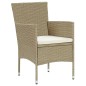 vidaXL Juego muebles jardín 5 pzas con cojines ratán sintético beige