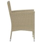 vidaXL Juego muebles jardín 5 pzas con cojines ratán sintético beige