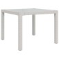 vidaXL Juego comedor de jardín 3 pzas y cojines ratán sintético blanco