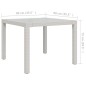 vidaXL Juego comedor de jardín 3 pzas y cojines ratán sintético blanco