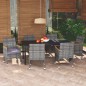 vidaXL Set de muebles jardín 7 pzas con cojines ratán sintético gris vidaXL Set de muebles jardín 7 pzas con cojines ratán sintético gris