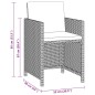 vidaXL Set de comedor jardín 3 piezas con cojines ratán sintético gris vidaXL Set de comedor jardín 3 piezas con cojines ratán sintético gris