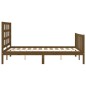 vidaXL Estructura de cama matrimonio con cabecero madera marrón miel vidaXL Estructura de cama matrimonio con cabecero madera marrón miel