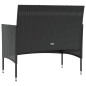 vidaXL Juego muebles de jardín 16 pzas y cojines ratán sintético negro