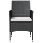 vidaXL Juego muebles de jardín 16 pzas y cojines ratán sintético negro