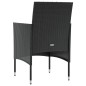 vidaXL Juego muebles de jardín 16 pzas y cojines ratán sintético negro