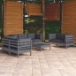 vidaXL Juego de muebles de jardín 8 pzas y cojines madera maciza pino vidaXL Juego de muebles de jardín 8 pzas y cojines madera maciza pino