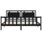 vidaXL Estructura de cama con cabecero madera maciza negro 200x200 cm vidaXL Estructura de cama con cabecero madera maciza negro 200x200 cm