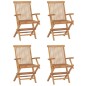 vidaXL Set de comedor de jardín plegable 5 pzas madera maciza de teca vidaXL Set de comedor de jardín plegable 5 pzas madera maciza de teca