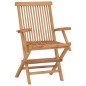 vidaXL Set de comedor de jardín plegable 5 pzas madera maciza de teca vidaXL Set de comedor de jardín plegable 5 pzas madera maciza de teca