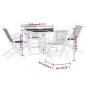 vidaXL Set de comedor de jardín plegable 5 pzas madera maciza de teca vidaXL Set de comedor de jardín plegable 5 pzas madera maciza de teca