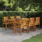 vidaXL Juego de comedor de jardín 7 piezas madera maciza de acacia vidaXL Juego de comedor de jardín 7 piezas madera maciza de acacia