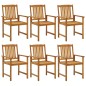 vidaXL Juego de comedor de jardín 7 piezas madera maciza de acacia vidaXL Juego de comedor de jardín 7 piezas madera maciza de acacia