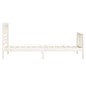 vidaXL Estructura de cama madera maciza blanco 90x200 cm vidaXL Estructura de cama madera maciza blanco 90x200 cm