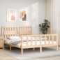 vidaXL Estructura de cama con cabecero madera maciza 160x200 cm vidaXL Estructura de cama con cabecero madera maciza 160x200 cm