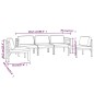 vidaXL Set muebles de jardín 5 pzas y cojines aluminio gris antracita