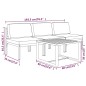 vidaXL Set muebles de jardín 4 pzas y cojines aluminio gris antracita vidaXL Set muebles de jardín 4 pzas y cojines aluminio gris antracita