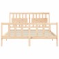 vidaXL Estructura de cama con cabecero madera maciza 160x200 cm vidaXL Estructura de cama con cabecero madera maciza 160x200 cm