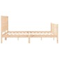 vidaXL Estructura de cama con cabecero madera maciza 160x200 cm vidaXL Estructura de cama con cabecero madera maciza 160x200 cm