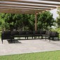 vidaXL Set muebles de jardín 10 pzas y cojines aluminio gris antracita vidaXL Set muebles de jardín 10 pzas y cojines aluminio gris antracita