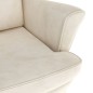 vidaXL Sillón orejero y taburete de terciopelo crema vidaXL Sillón orejero y taburete de terciopelo crema