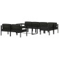 vidaXL Set muebles de jardín 8 pzas y cojines aluminio gris antracita vidaXL Set muebles de jardín 8 pzas y cojines aluminio gris antracita