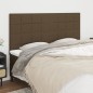 vidaXL Cabeceros 4 unidades de tela marrón oscuro 90x5x78/88 cm vidaXL Cabeceros 4 unidades de tela marrón oscuro 90x5x78/88 cm