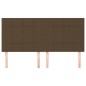 vidaXL Cabeceros 4 unidades de tela marrón oscuro 90x5x78/88 cm vidaXL Cabeceros 4 unidades de tela marrón oscuro 90x5x78/88 cm