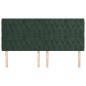 vidaXL Cabeceros 4 unidades de terciopelo verde oscuro 100x7x78/88 cm vidaXL Cabeceros 4 unidades de terciopelo verde oscuro 100x7x78/88 cm