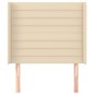 vidaXL Cabecero con orejas de tela color crema 103x16x118/128 cm vidaXL Cabecero con orejas de tela color crema 103x16x118/128 cm