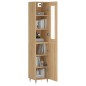 vidaXL Aparador de madera contrachapada roble Sonoma 34,5x34x180 cm