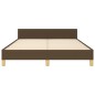 vidaXL Estructura de cama con cabecero de tela marrón 140x200 cm vidaXL Estructura de cama con cabecero de tela marrón 140x200 cm
